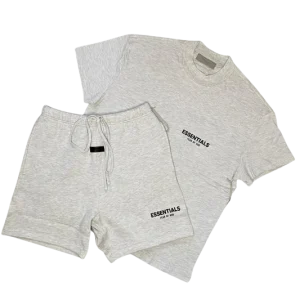 Fear of God Essentials Light Heather Oatmeal Short Set (SS22)