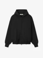 Essentials SS26 Classic Zip-Up Hoodie Black