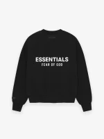 Essentials SS26 Classic Crewneck Sweatshirt Black