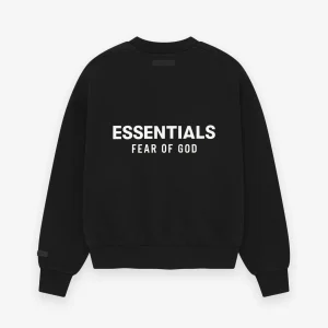Essentials SS26 Classic Crewneck Sweatshirt Black