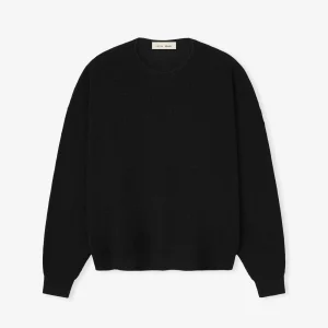 Essentials Signature Waffle 90s Sweater Black