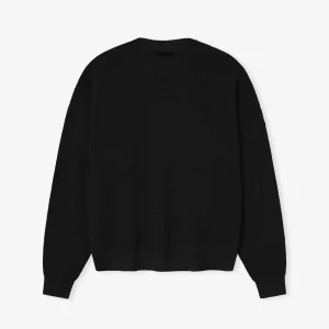 Essentials Signature Waffle 90s Sweater Black