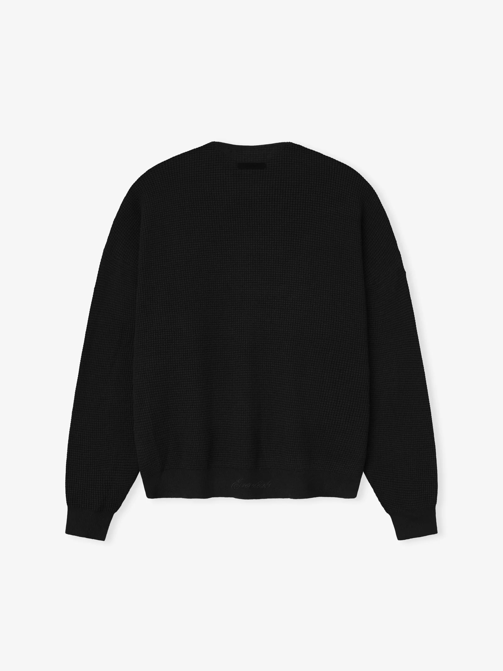 Essentials Signature Waffle 90s Sweater Black