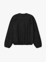 Essentials Suede Fleece Signature Sweatshirt Black