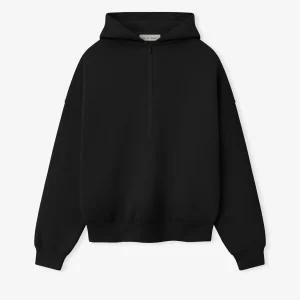 ESSENTIALS Property Half Zip Hoodie Black