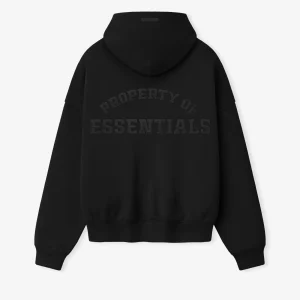ESSENTIALS Property Half Zip Hoodie Black