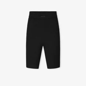 ESSENTIALS Womens Rib Bike Short Black
