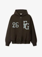 Fear of God Baseball Club Half Zip Hoodie Brown