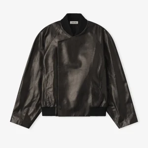Fear of God Leather Raglan Bomber Jacket