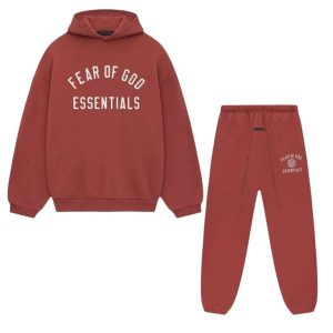 Fear of God Essentials Tracksuit Crimson