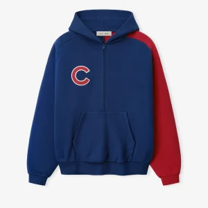 ESSENTIALS Cubs Raglan Half Zip Sport Hoodie