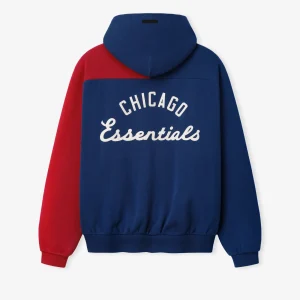 ESSENTIALS Cubs Raglan Half Zip Sport Hoodie