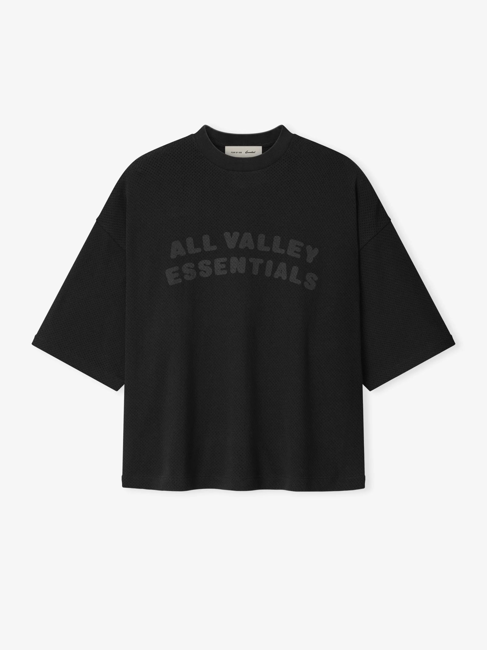 ESSENTIALS Sport Mesh Merch Tee Boxy Fit Black