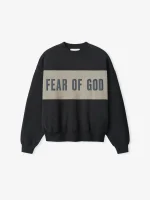 Essentials Cropped Relaxed Panelled Sweatshirt Seal