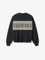 Essentials Cropped Relaxed Panelled Sweatshirt Seal