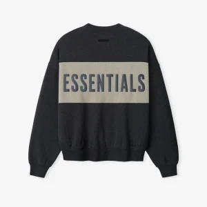 Essentials Cropped Relaxed Panelled Sweatshirt Seal