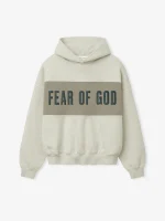 ESSENTIALS Cropped Relaxed Panelled Hoodie