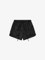 ESSENTIALS Nylon Checkered Short Black
