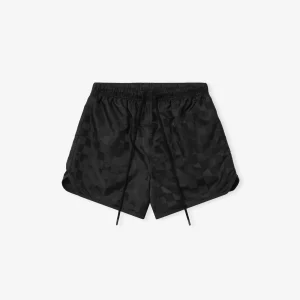 ESSENTIALS Nylon Checkered Short Black