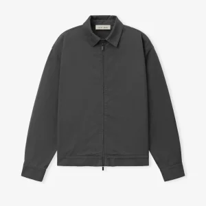 ESSENTIALS Cotton Twill Work Jacket Grey