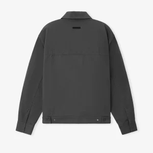 ESSENTIALS Cotton Twill Work Jacket Grey