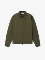 ESSENTIALS Cotton Twill Work Jacket Moss
