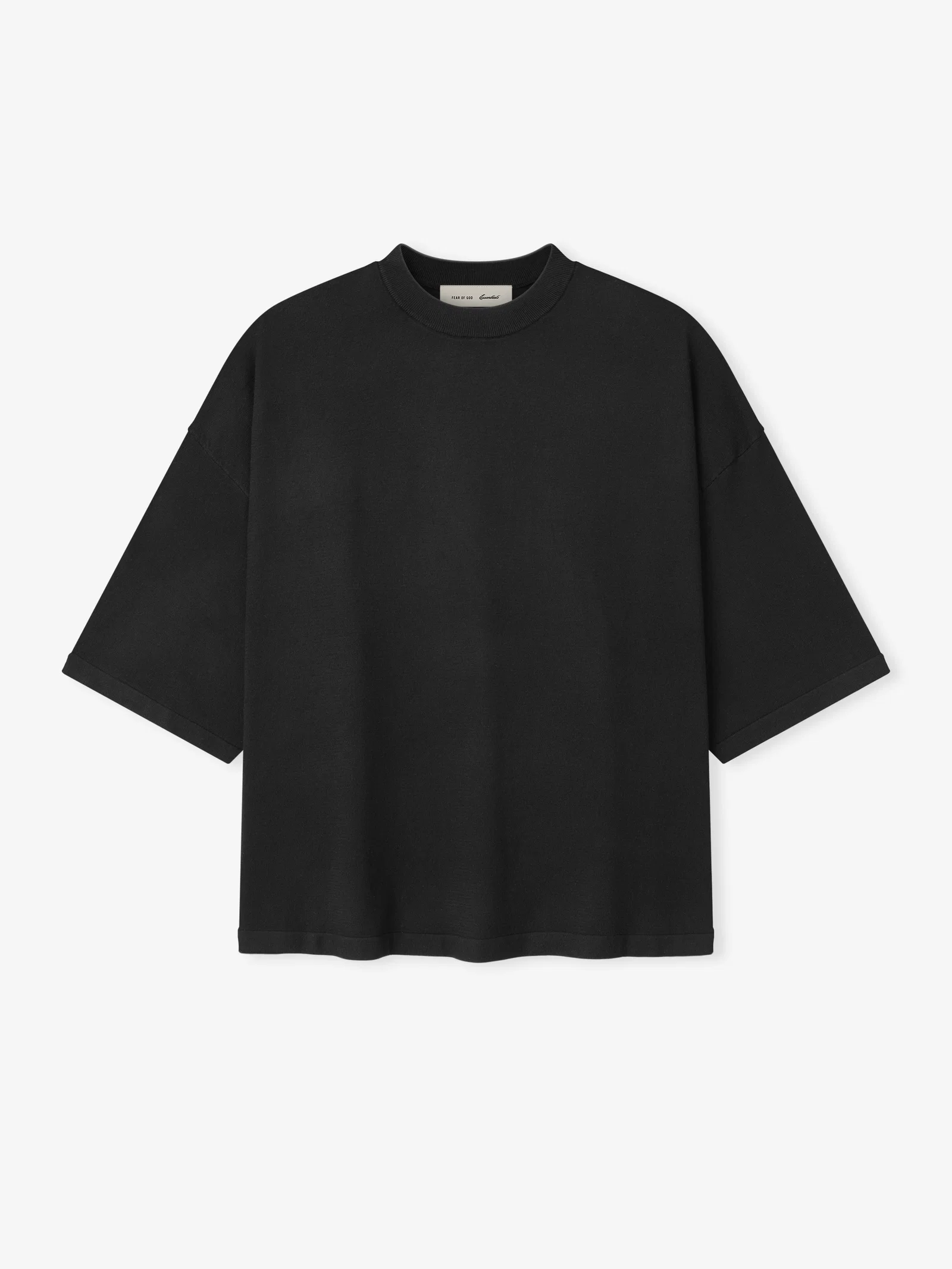 ESSENTIALS Soft Knit Tee Black