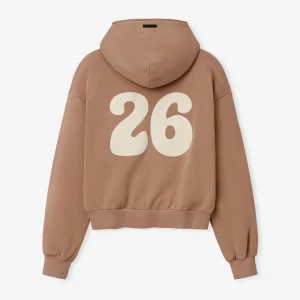 ESSENTIALS Womens 90s Full Zip Hoodie Ginger