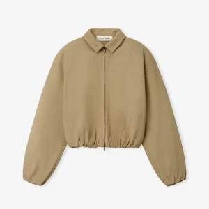 ESSENTIALS Womens Cotton Work Jacket Dune