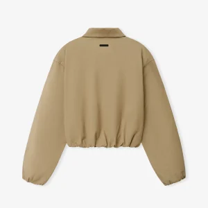 ESSENTIALS Womens Cotton Work Jacket Dune
