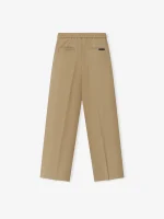 Essentials Womens Cotton Twill Pleat Front Drawstring Pant