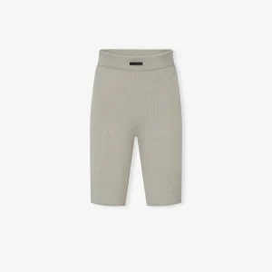 ESSENTIALS Womens Rib Knit Biker Short