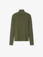 ESSENTIALS Womens Knit Zip Up Jacket Moss