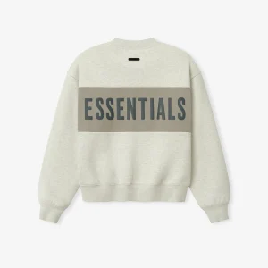 Essentials Womens Paneled Classic Sweatshirt Vanila