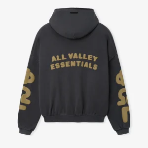 ESSENTIALS 90s Zip-Up Hoodie Iron Grey