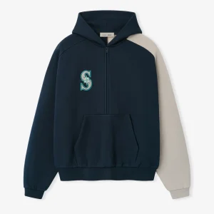 ESSENTIALS Mariners Raglan Half Zip Sport Hoodie