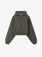 ESSENTIALS Womens Embossed FW26 Hoodie Ash