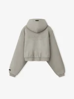 Womens Embossed FW26 Zip-Up Hoodie Heather